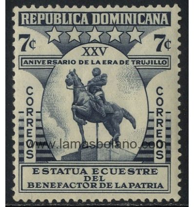 SELLOS DE DOMINICANA 1955 - 25 ANIVERSARIO DE LA ERA TRUJILLO - 1 VALOR - CORREO