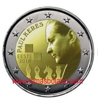 2 EUROS ESTONIA 2016 MONEDA CONMEMORATIVA PAUL KERES